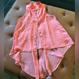 Double Zero flowy high low tank top